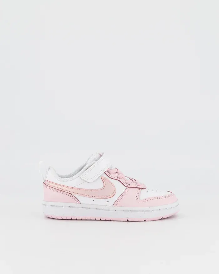 NIKE KIDS COURT BOROUGH LOW 2 SE1 - WHITE/PINK FOAM Asics Soccer Shoe