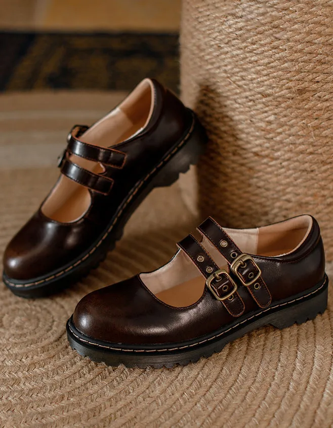 Best Running Shoes For Flat Footed Front Double Buckle Vintage Mary Jane Shoes