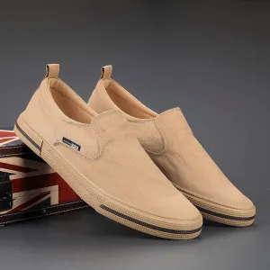 Yeknu Men Breathable Canvas Casual Shoes slip on Student Loafers Shoes Recreational summer moccasins Fashion Flat Sneakers Footwear Kohls Flat Shoes