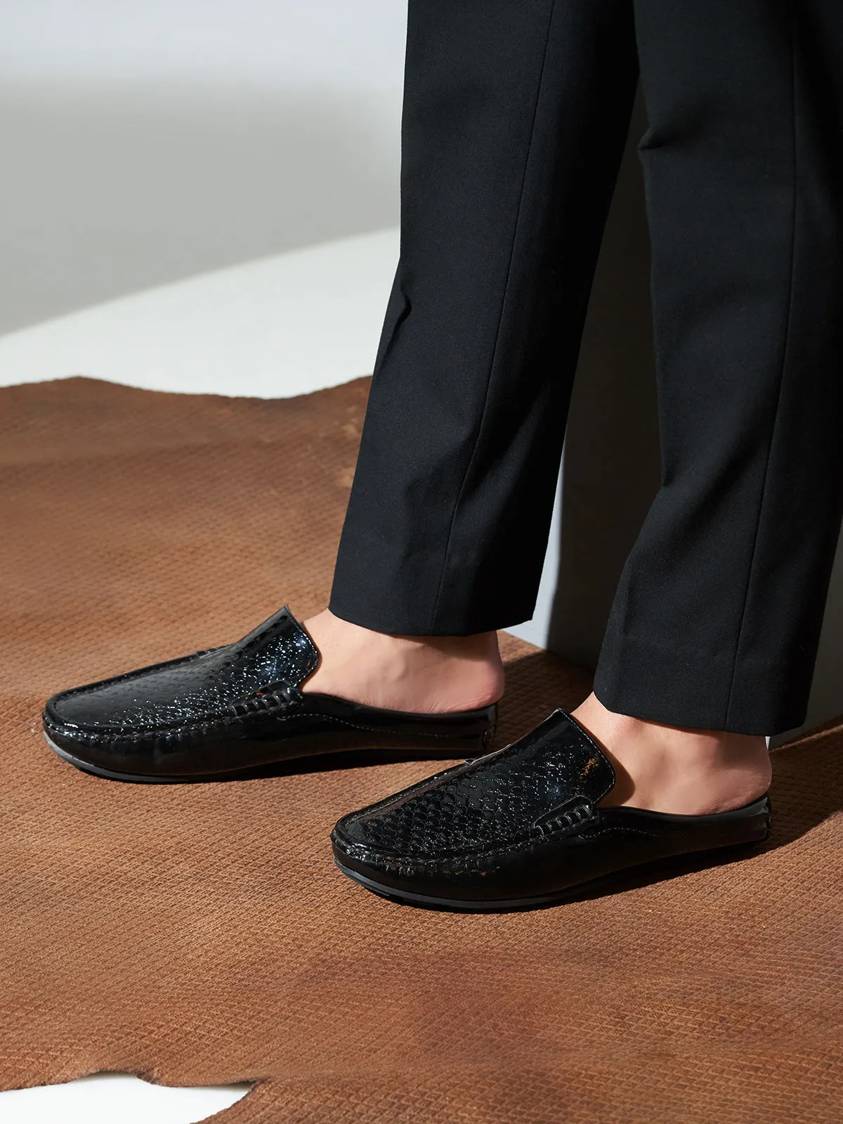 Men's "VIRDOX" Leather Rounded Toe Slip On Shoes Flat Shoelaces For Dress Shoes