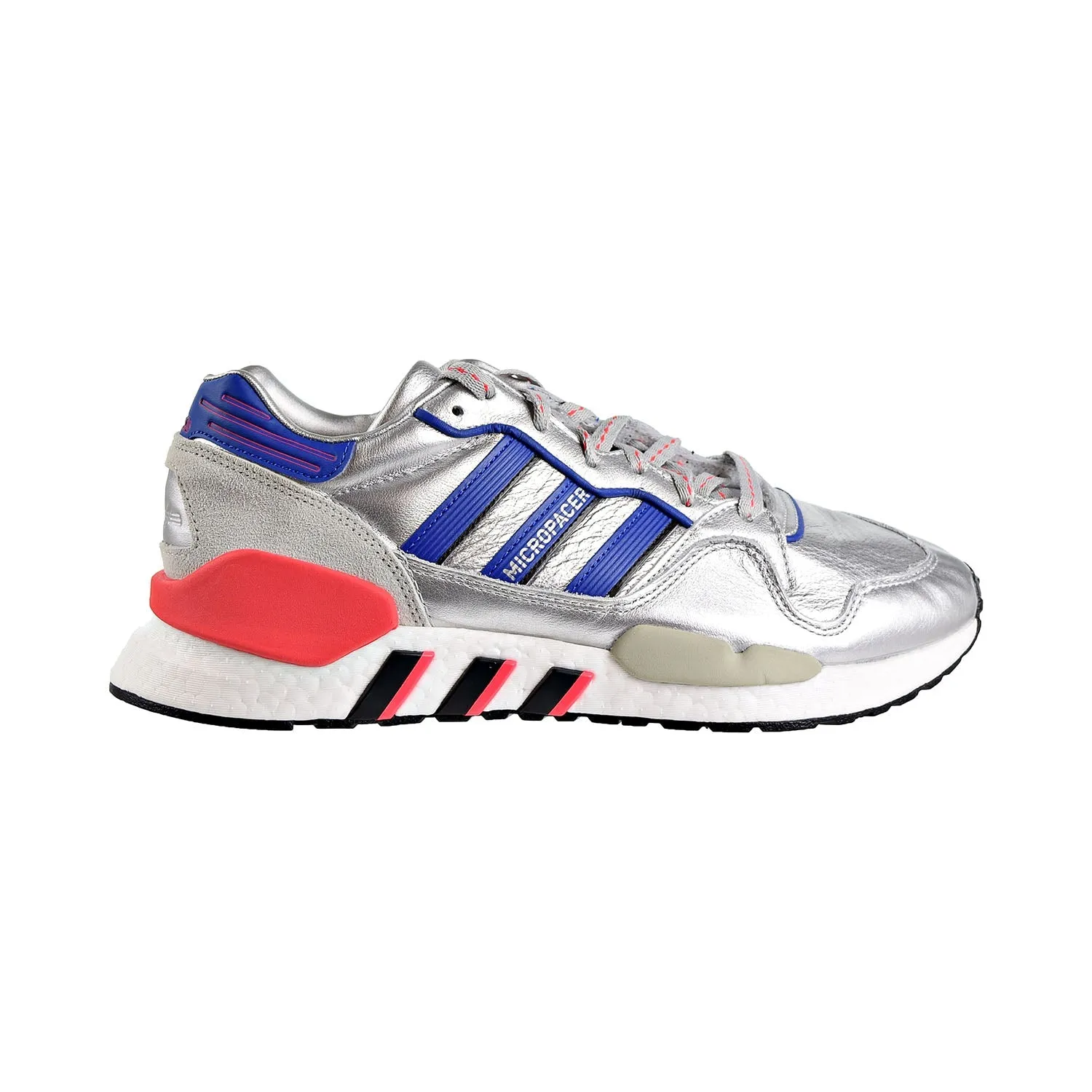 Adidas ZX930 X EQT Mens Shoes Silver Metallic/Power Blue/Shock Red Adidas Long Distance Running Shoes