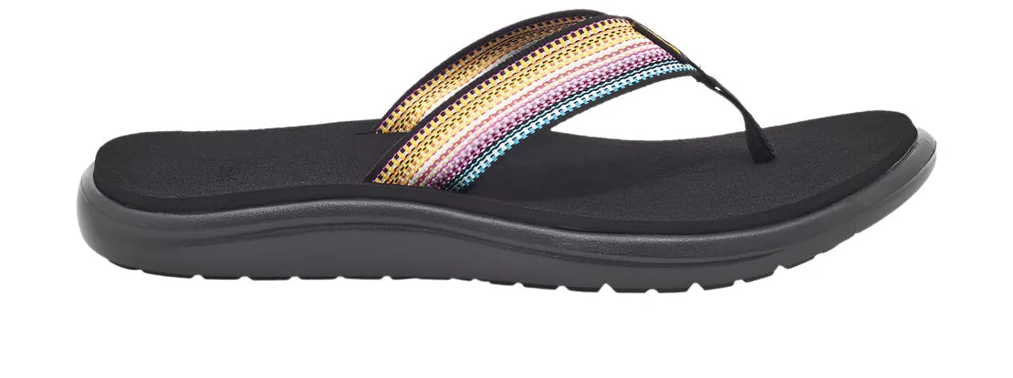Teva Women's Voya Flip Flop Sandal - Black Multi Memory Foam Waterproof Shoes