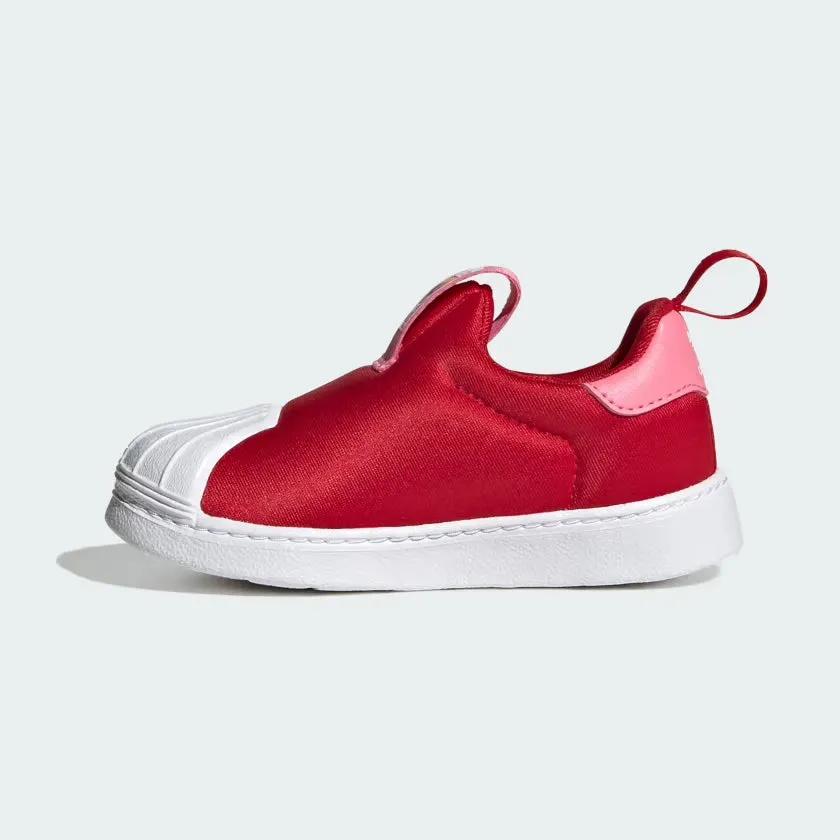 Toddlers adidas Originals X Disney Superstar 360 Shoes Red Adidas Shoes Thick Sole