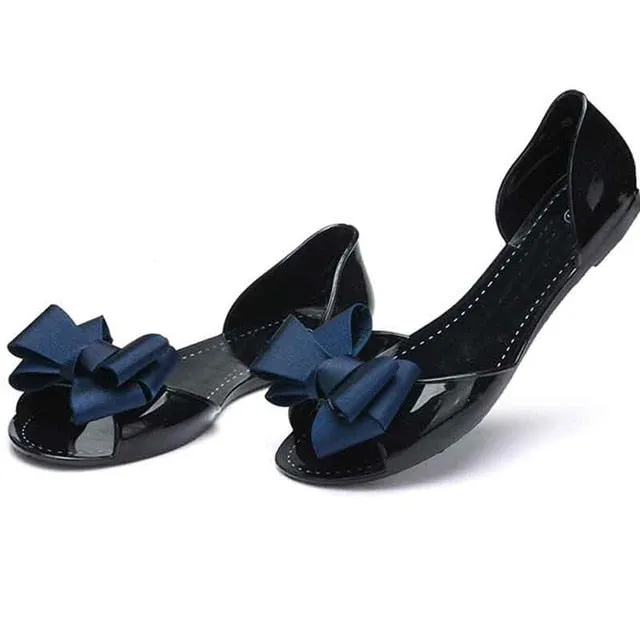 Women Flat Sandals Beach Jelly Shoes Woman Wide Toe Flat Shoes