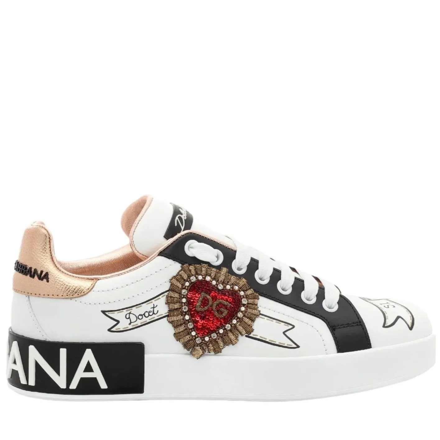 Dolce & Gabbana Portofino Print With Embroidery Sneakers Sneakers And Dress Shoes