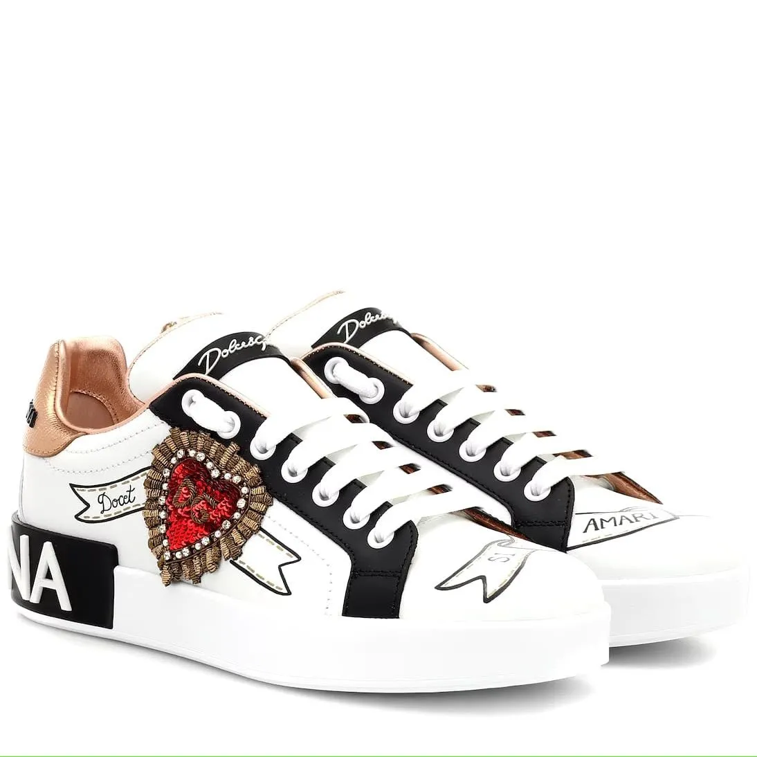 Dolce & Gabbana Portofino Print With Embroidery Sneakers Sneakers At