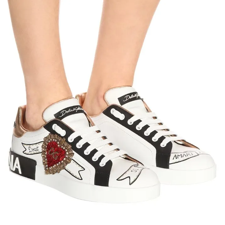 State Sneakers Dolce & Gabbana Portofino Print With Embroidery Sneakers