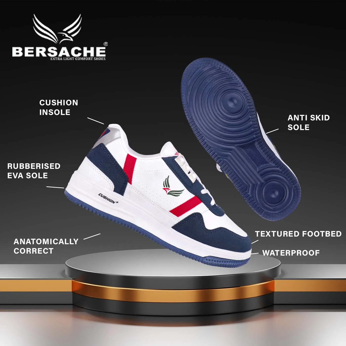 Best Hiking Shoes For Hawaii Bersache Premium Sports ,Gym, Trending Stylish Running shoes for men (9127-Black)