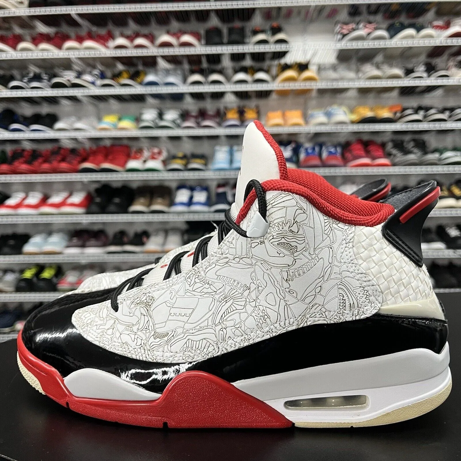 Asics Stefon Diggs Shoe Nike Air Jordan Dub Zero White Varsity Red 311046-116 Men's Size 11 No Insole