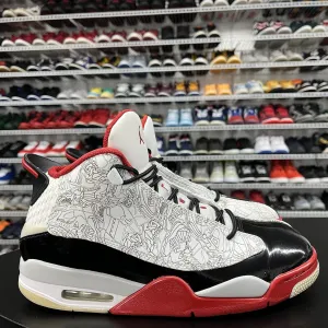Nike Air Jordan Dub Zero White Varsity Red 311046-116 Men's Size 11 No Insole Asics Non Marking Shoes