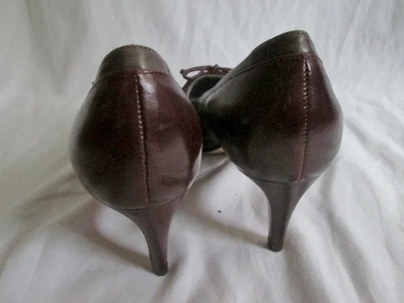 Asics Graffiti Wrestling Shoes Womens COLE HAAN Leather Pump High Heel Shoe 7.5 BROWN Steampunk NIKE AIR