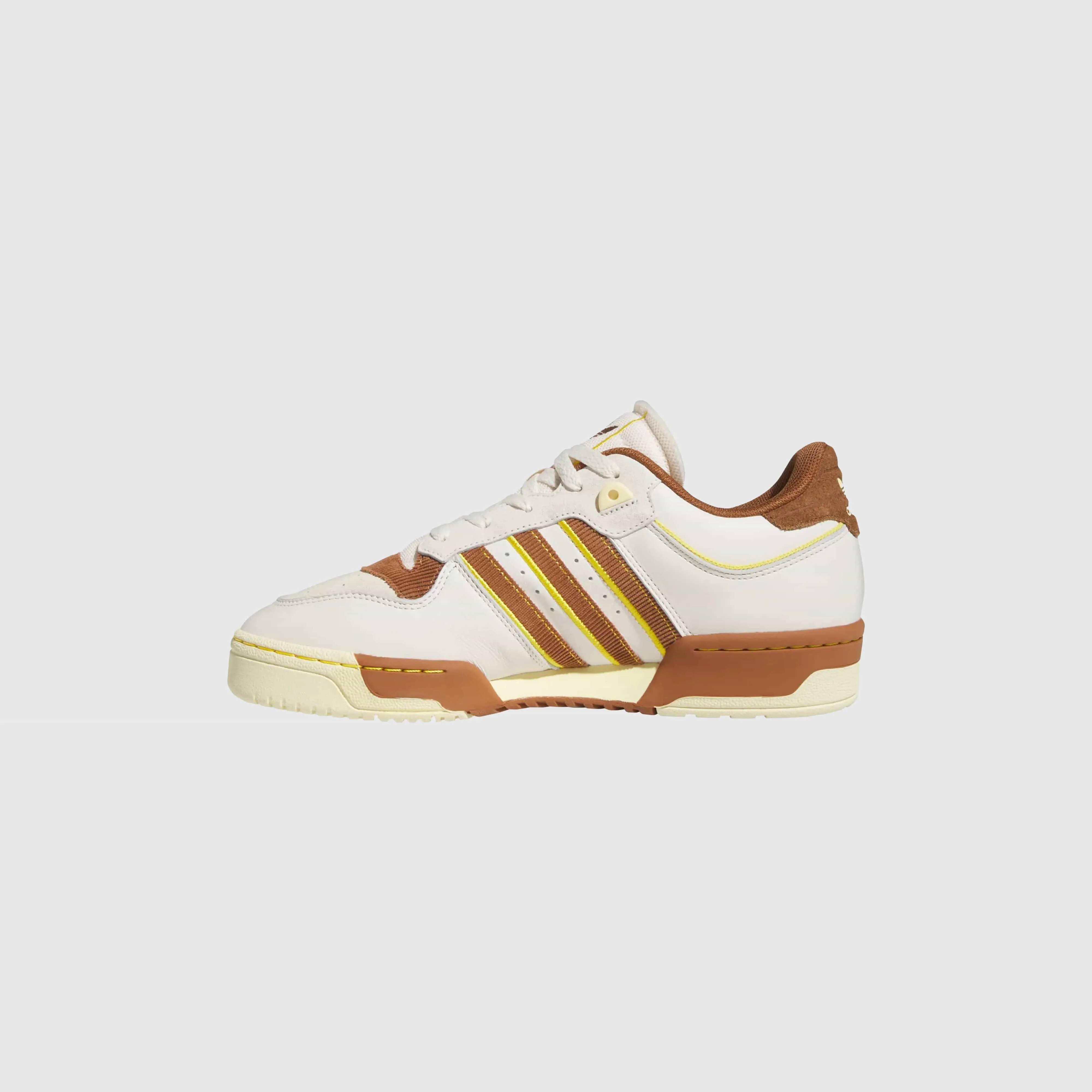 Adidas Canvas Tennis Shoes Adidas Rivalry Low 86 - Chalk White / Wild Brown / Hazy Yellow