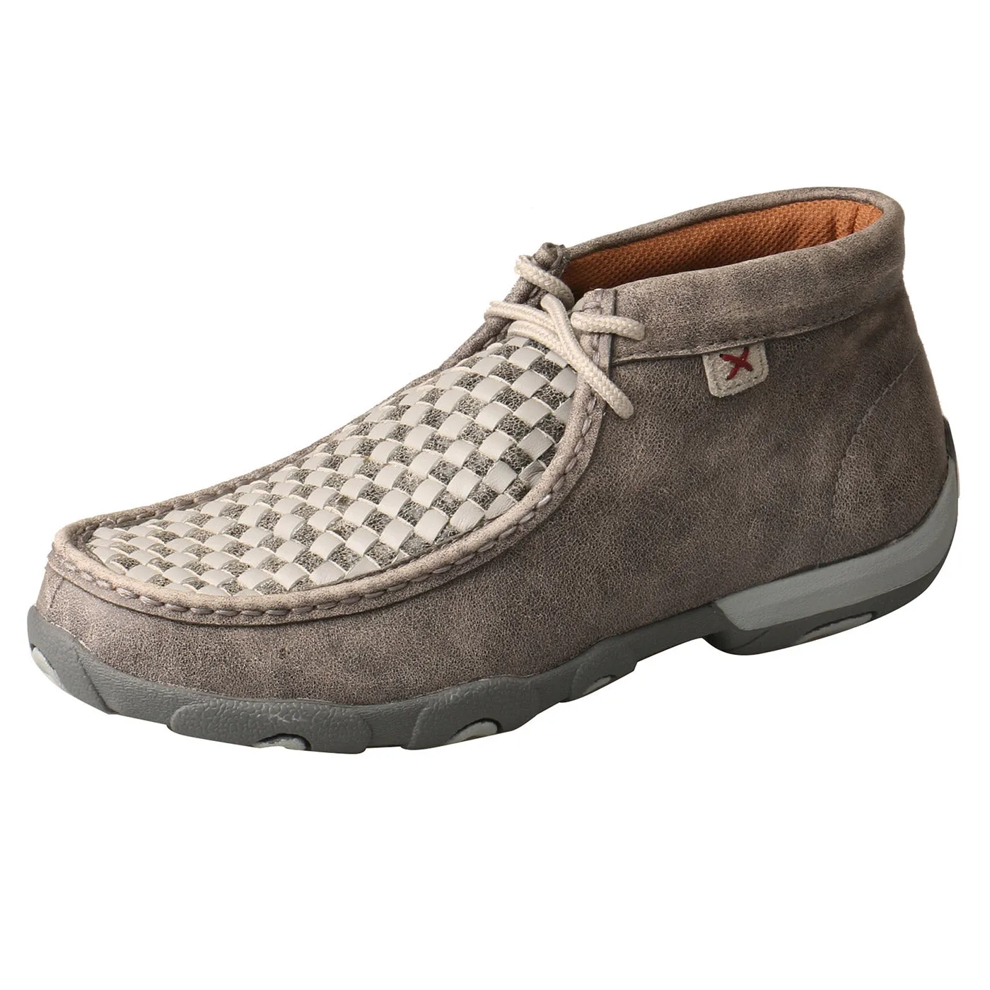 Casual Shoes Names Twisted X Women's Chukka Driving Moc- Woven Grey and Grey