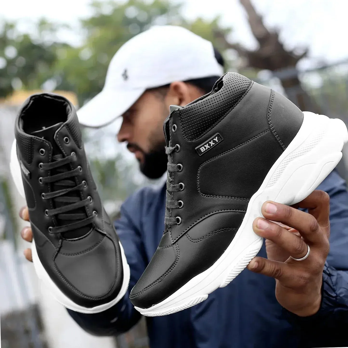 Casual Shoes On Formal Pants Men's 3 Inch Hidden Height Increasing Stylish Lace-up Boots