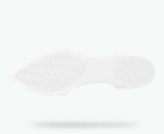 Audrey Flats (Shell White   Jiffy Polka Dots) Peep Toe Shoes Flats