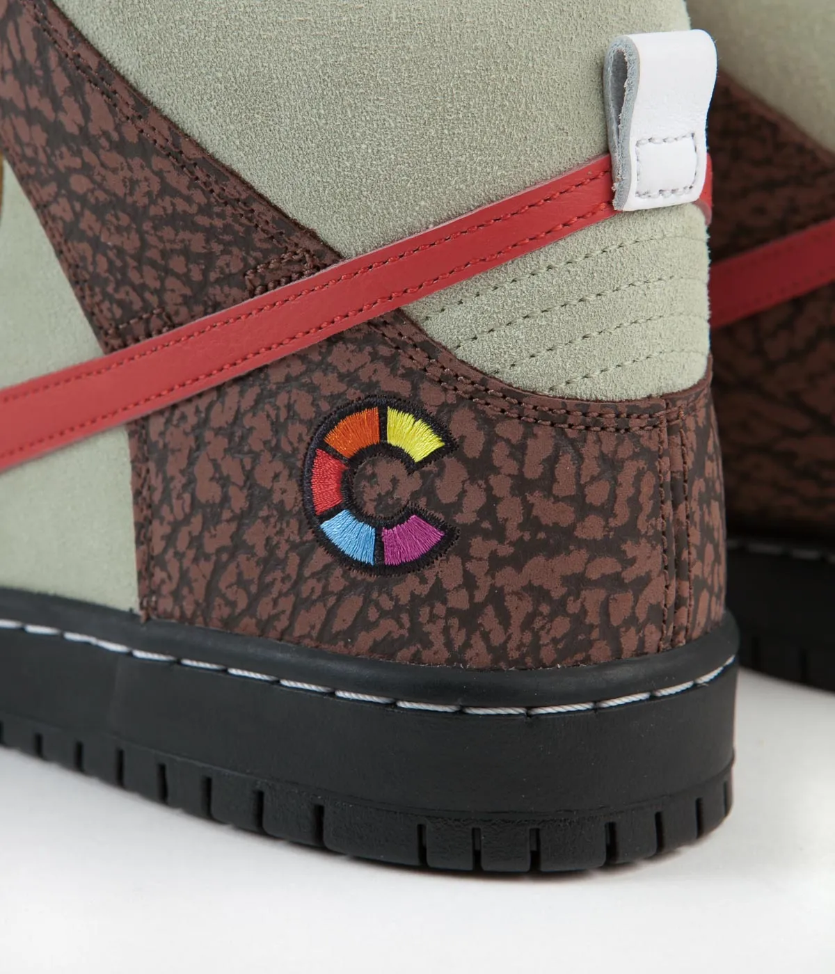 Nike SB Dunk High Pro 'Kebab and Destroy' Shoes - Topaz Gold / Chile Red - Fauna Brown - White - Black - Celadon Asics Running Shoe