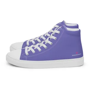 Cloud Police Boots Pastel Purple Men's Sneakers, Modern Minimalist Designer Men's High Top Tennis Shoes  (US Size: 5-13)