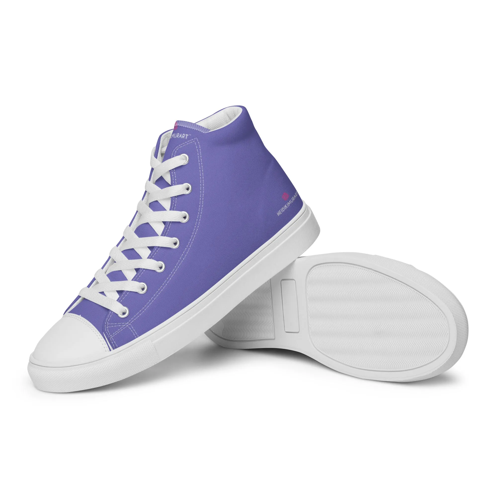 Pastel Purple Men's Sneakers, Modern Minimalist Designer Men's High Top Tennis Shoes  (US Size: 5-13) Western Ankle Cowboy Boots