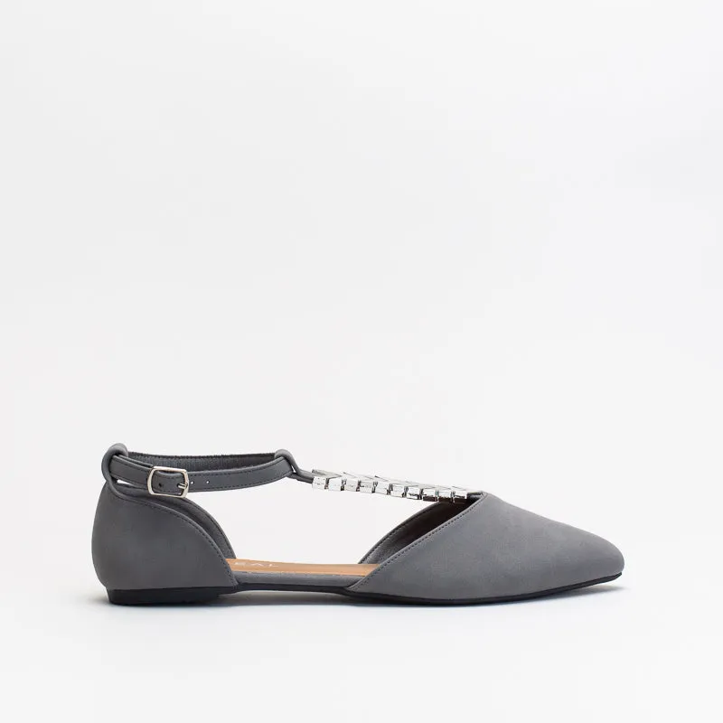 Elegant Flat Shoes Wedding Unreal Women Pointy  Ankle Strap _ 148305