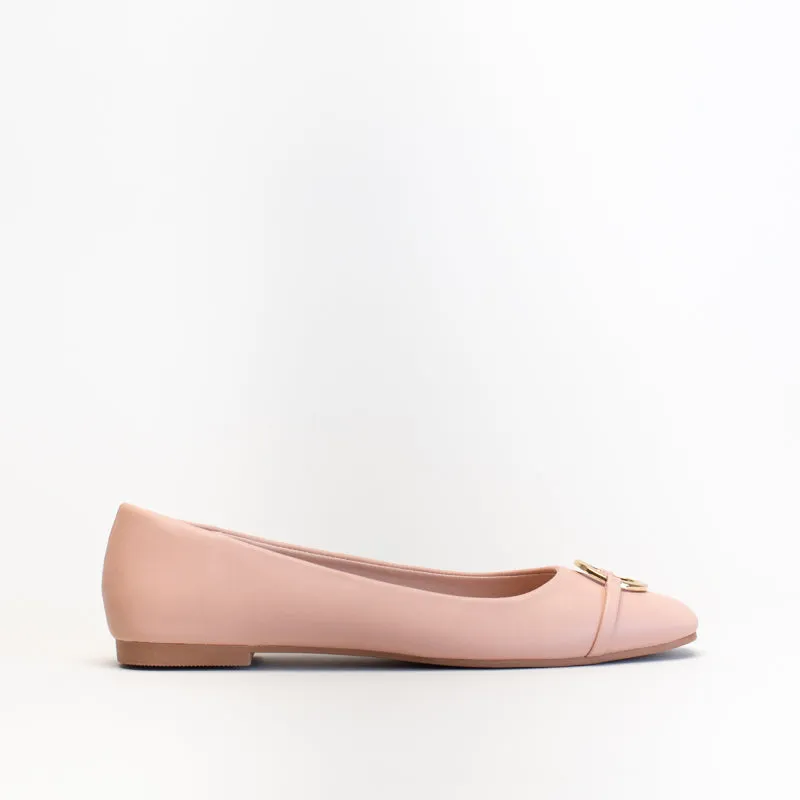 Motion Control Shoes For Flat Feet Unreal Women Ring Trim Square Toe Pump _ 150817