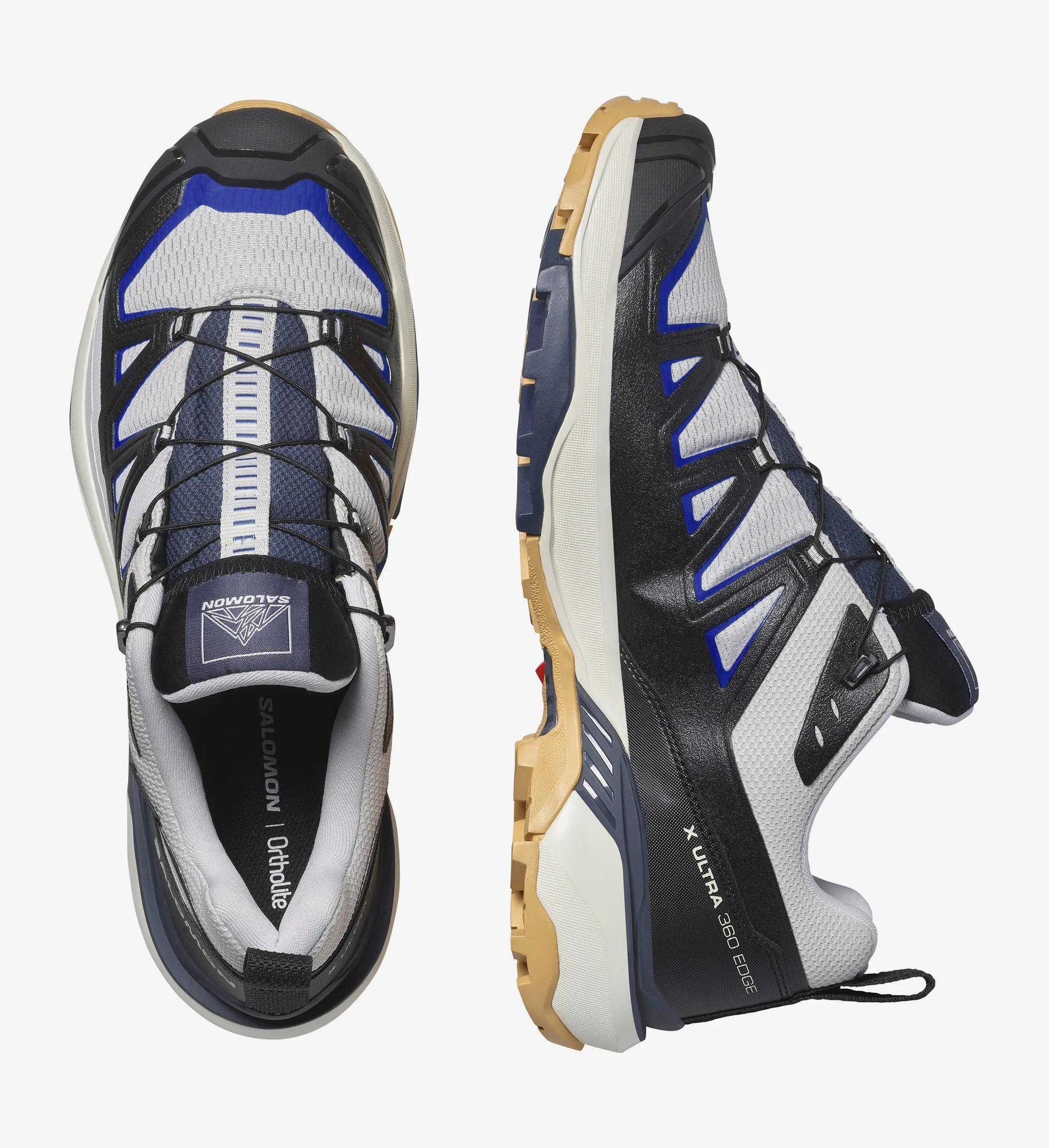 Hiking Shoes For Heavy Guys X ULTRA 360 EDGE GTX Men Hiking Shoes Gray Violet / Black / Surf The Web