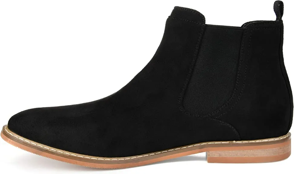 Vance Co. Mens Marshall Wide Width Chelsea Boots  Color Black Size 12W Bamboo Boots