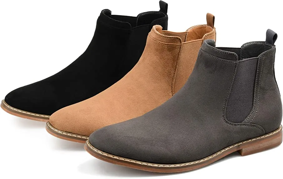 Vance Co. Mens Marshall Wide Width Chelsea Boots  Color Black Size 12W Lace Up Work Boots