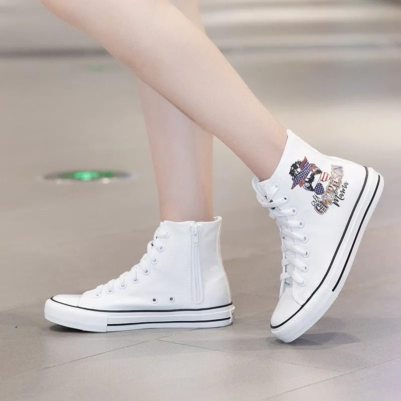 Slip In Casual Shoes Nanccy Breathable Versatile High Top Shoes