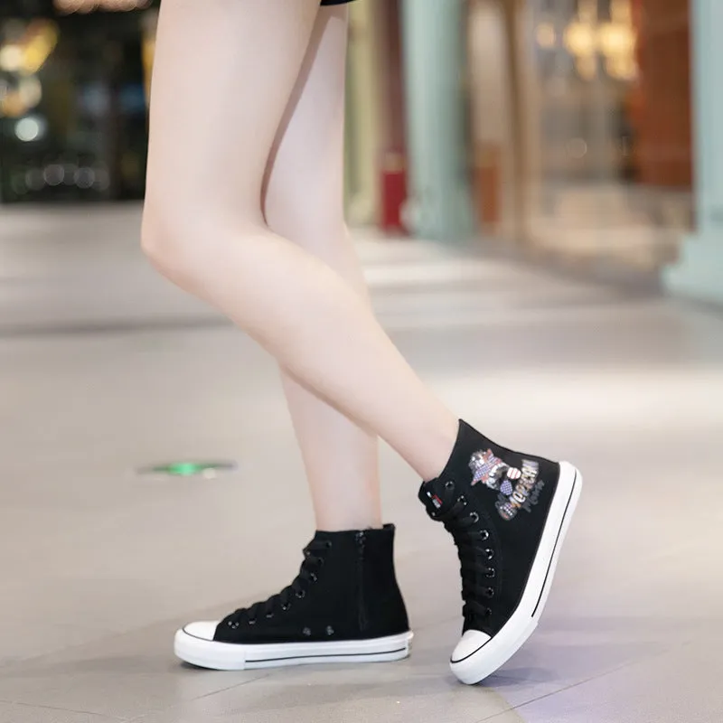Nanccy Breathable Versatile High Top Shoes Acceptable Shoes For Business Casual