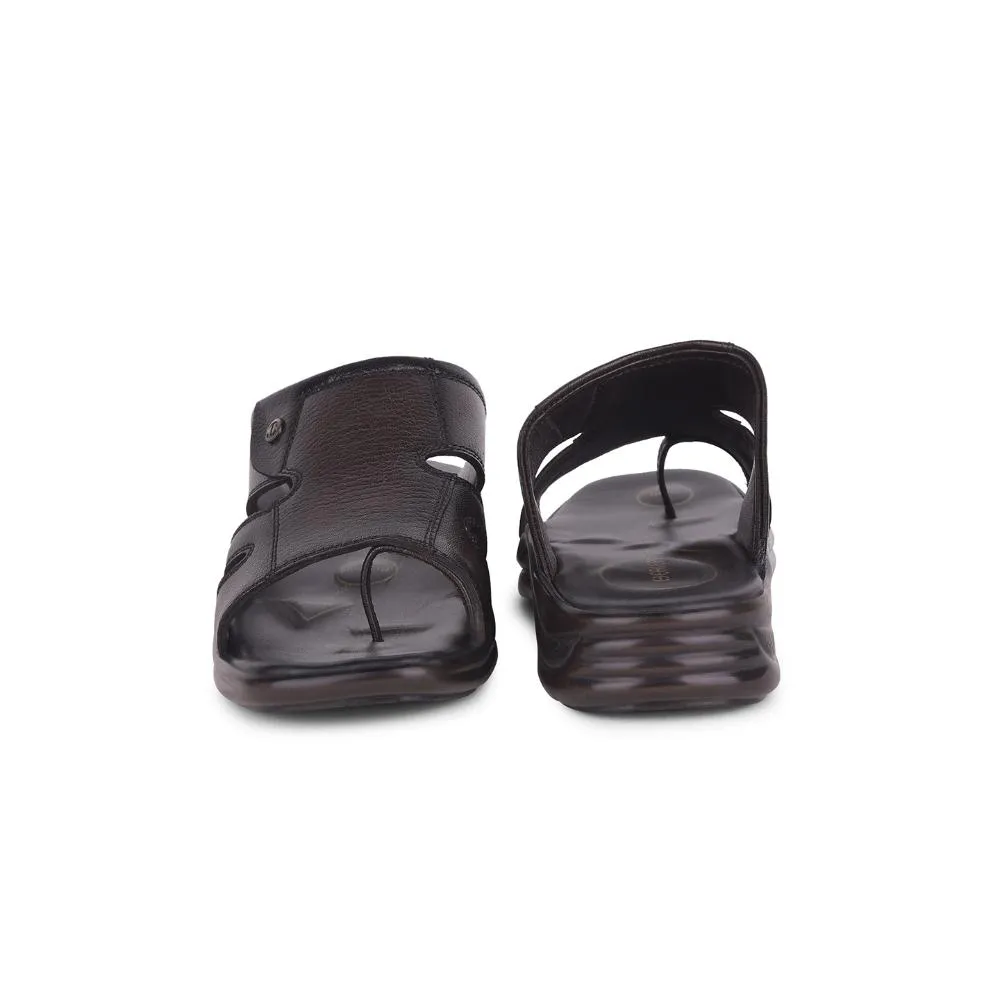 Healers Brown Casual Toe Ring Slippers For Men 2013-903 By Liberty Sandals Dunn River