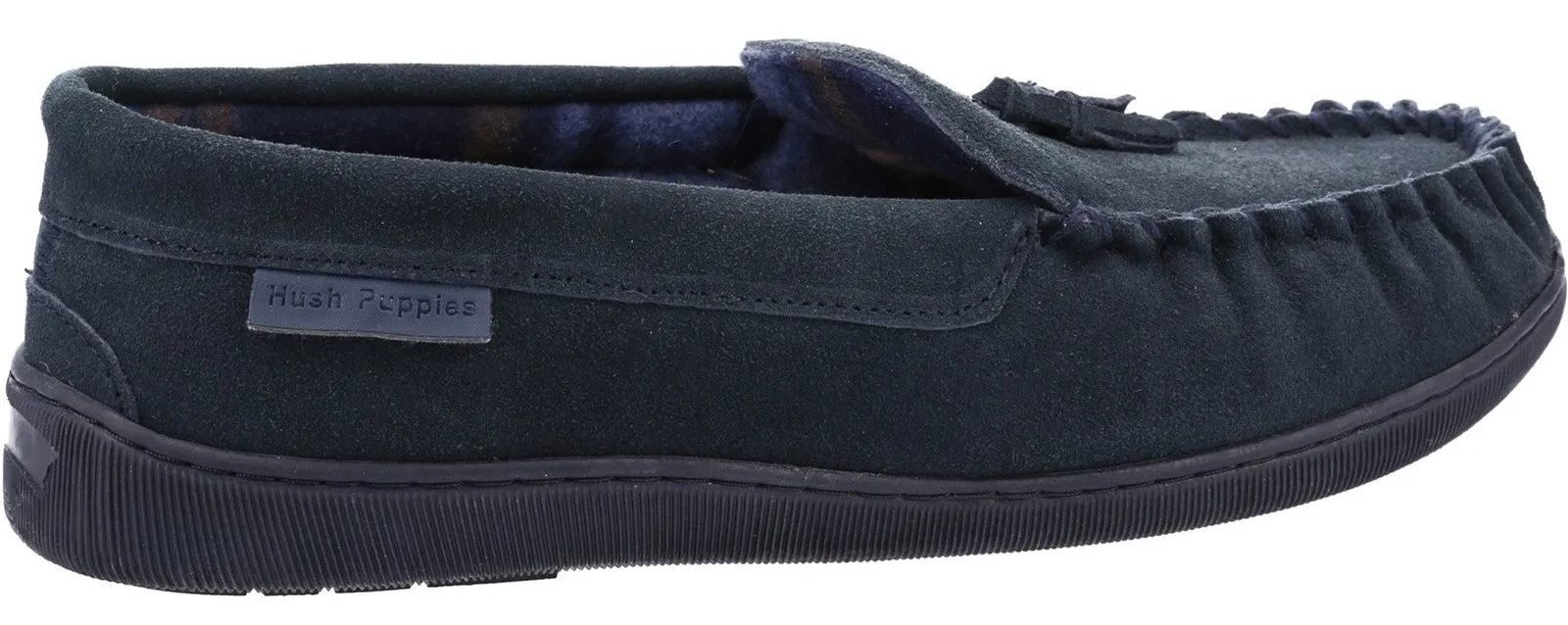 Knit Pattern Slippers Hush Puppies Linus Mens Leather Slipper