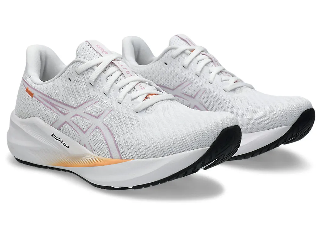 ASICS WOMEN'S VERABLAST 4 WHITE/UBE RUNNING SHOES Paint Splatter Asics Shoes