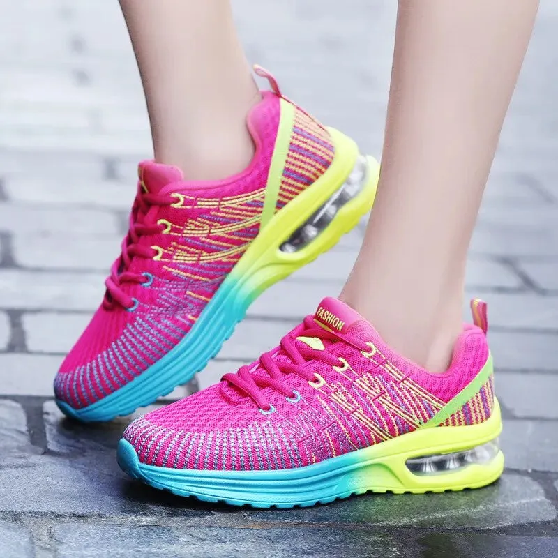 Best Ankle Support Running Shoes Women Shoes Running Shoes For Women Outdoor Elastic Jogging Sneakers Air Cushion Sports Shoes Tennis