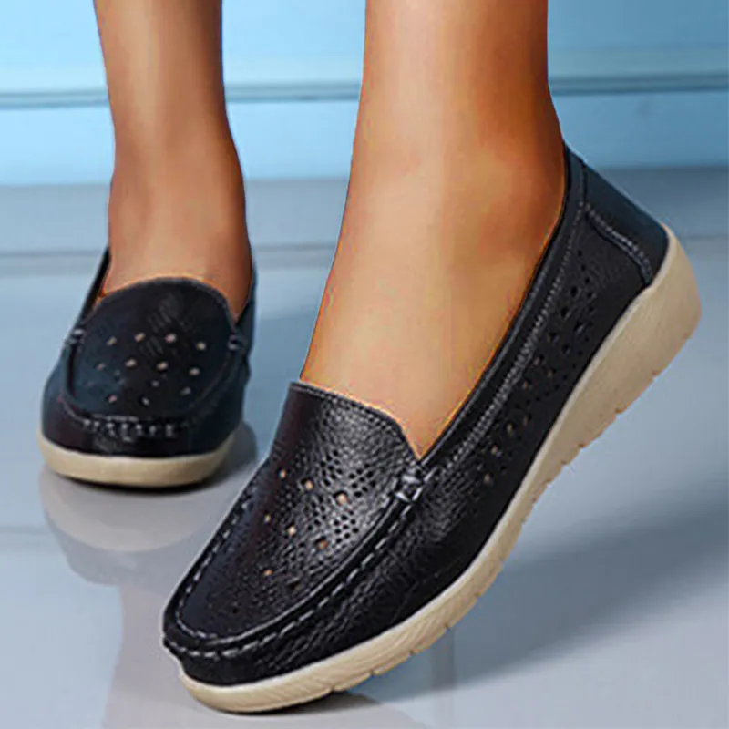 Cold Weather Business Casual Shoes Belifi Casual Hollowed Out Women Shoes