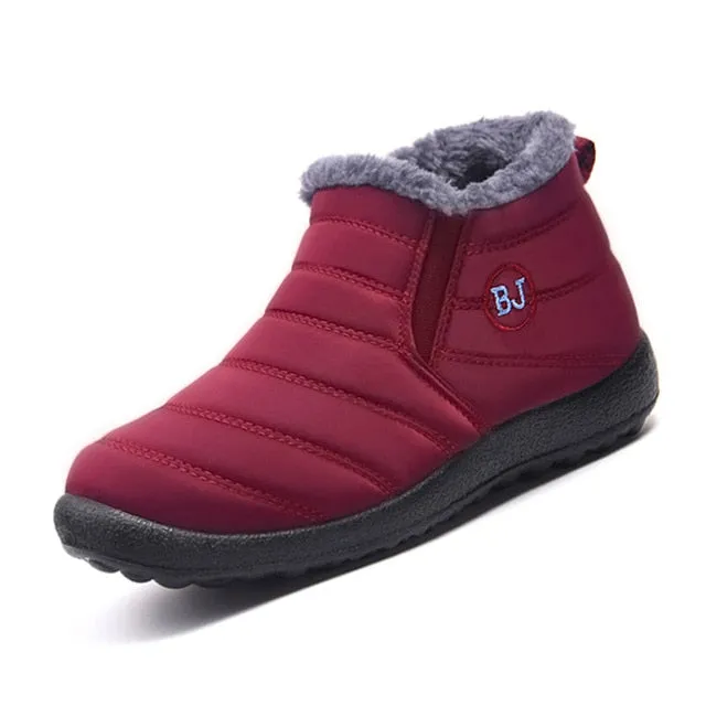 Woman Snow Boots Plush New Warm Ankle Boots For Women Winter Boots Waterproof Women Boots Female Winter Shoes Women Booties Slip On Waterproof Shoes