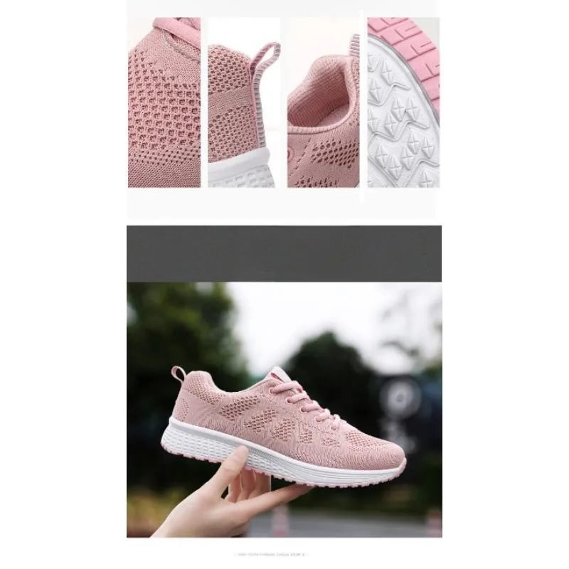 Best Shoe For Casual Wear Women Casual Lace-Up Mesh Shoes