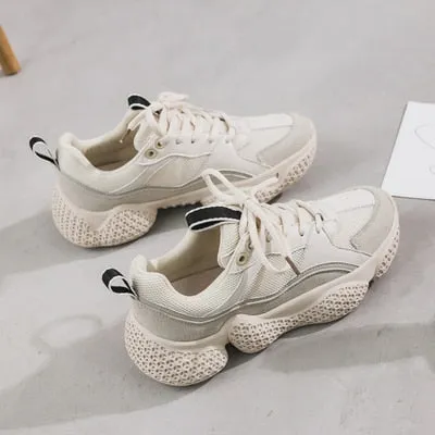 French Casual Shoes Women Casual Solid Sport Shoes Sneakers