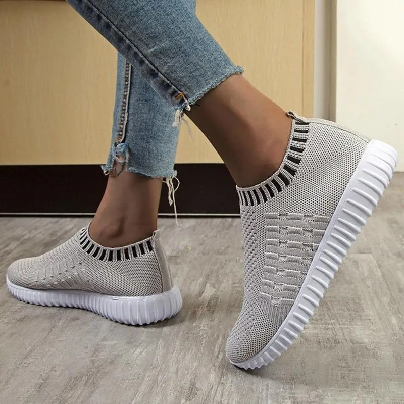 Women Comfortable Breathable Mesh Flats Socks Shoes Canvas Shoes Flats