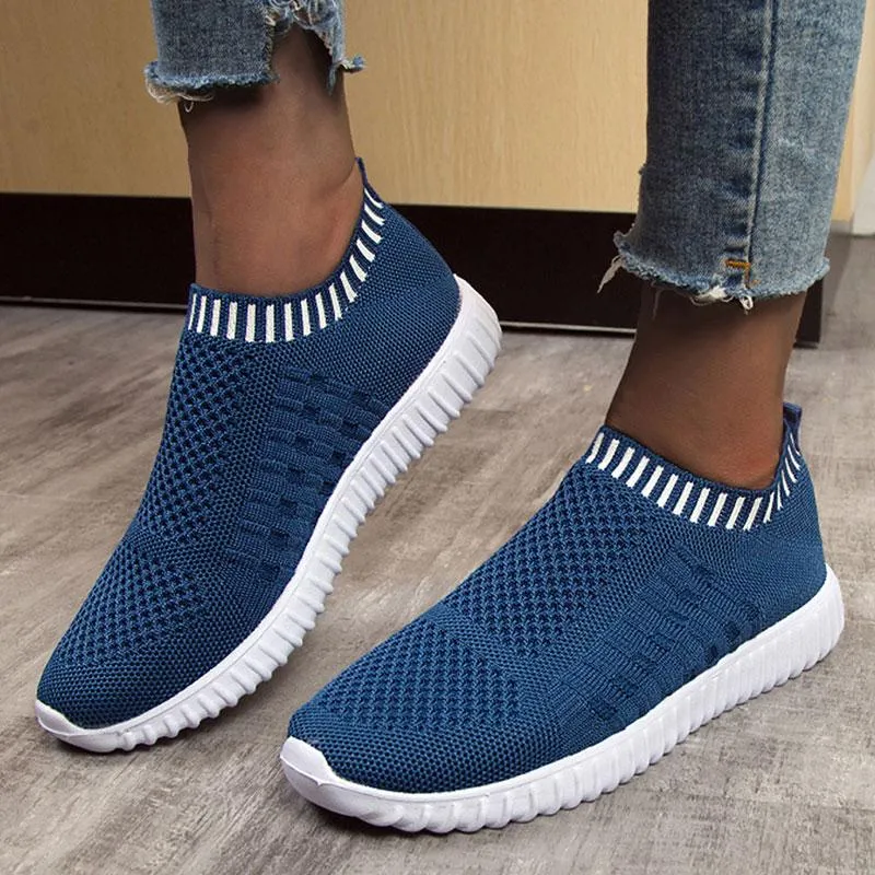 Women Comfortable Breathable Mesh Flats Socks Shoes Ballet Flat Shoe Pattern