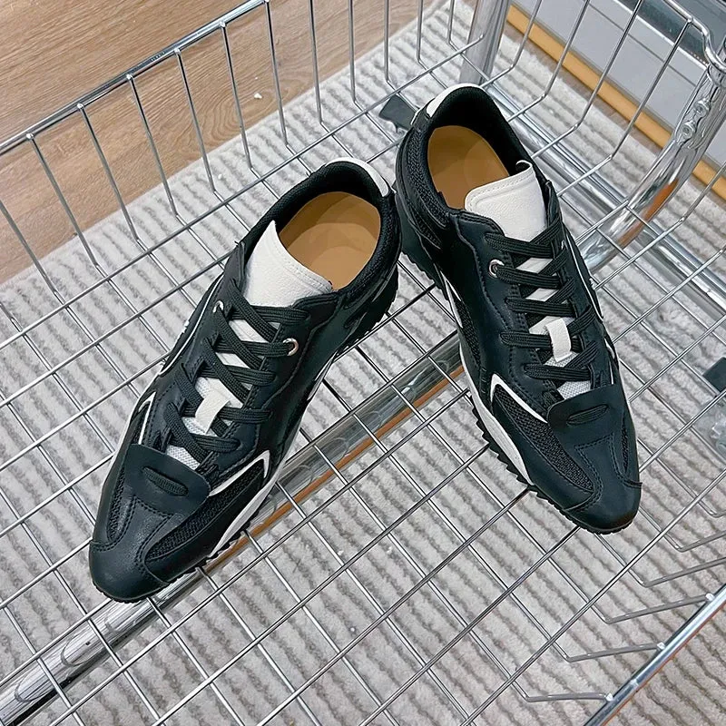 Women Pointed Casual sneakers Platform German Training Shoes Flat Workout Shoes For Lifting