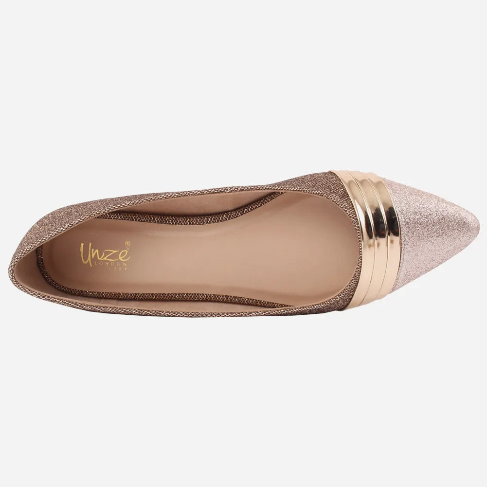 Women "Vikander" Smart & Casual Glitter Flat  shoes Wide Dress Shoes Flats