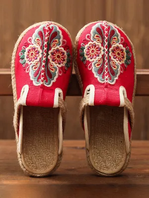 Women Retro Embroidered Casual Floral Shoes Casual Shoes 2015