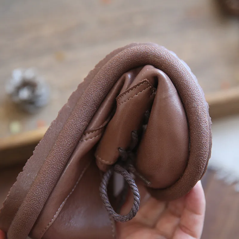 Rampage Shoes Flats Women Retro Leather Flat Soft Casual Shoes