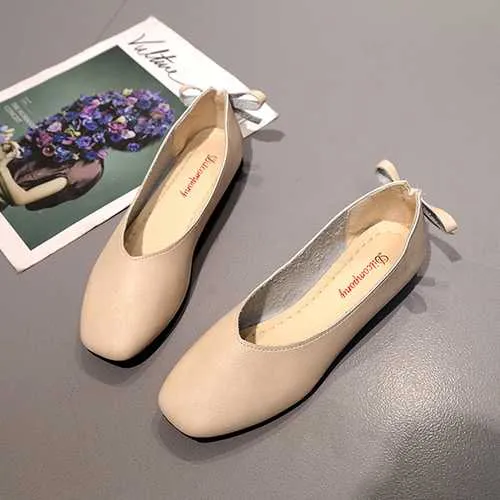 Women Shoes Bowknot Soft Casual Flats Wide Casual Shoes Sale