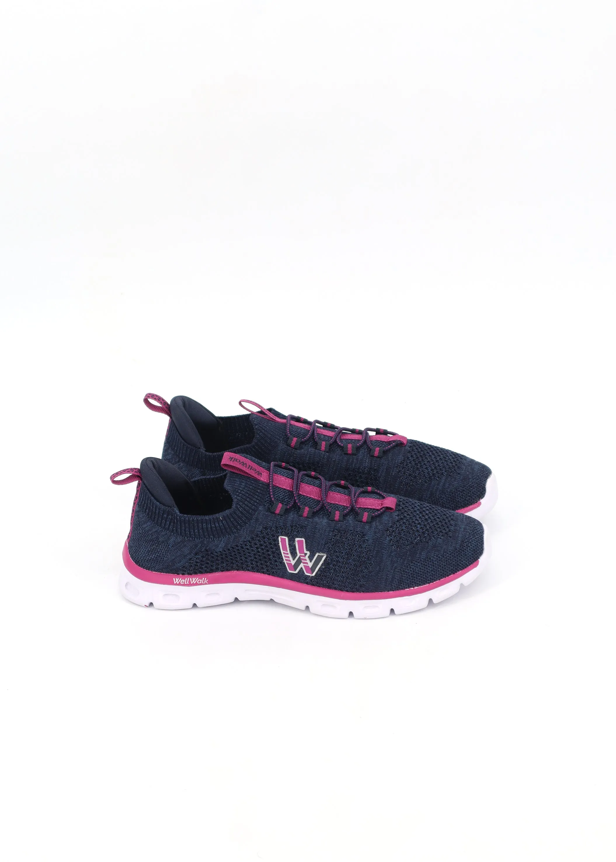 Women's Brand Logo Printed Trainers,Navy/Pink Running Shoes Cheap For Sale