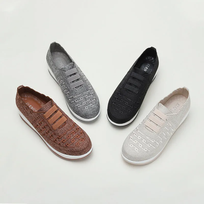 Work Waterproof Shoes Women's Fly Woven Mesh Slip-on Shoes