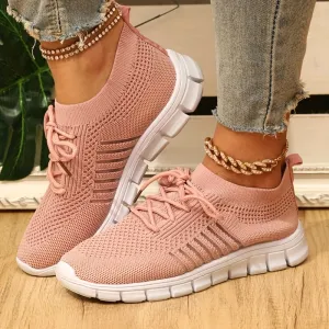 Arch Support Casual Shoes Women's Plain toe Low Top Lightweight Sneakers Shoes