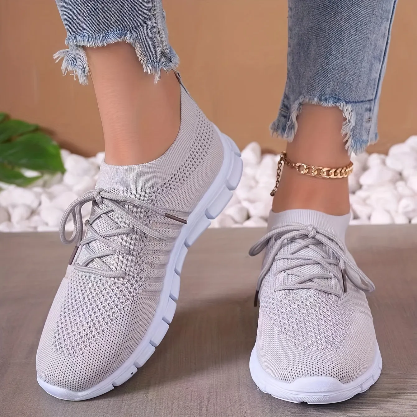 Casual Shoes With Zipper Women's Plain toe Low Top Lightweight Sneakers Shoes