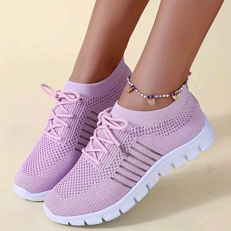 Women's Plain toe Low Top Lightweight Sneakers Shoes