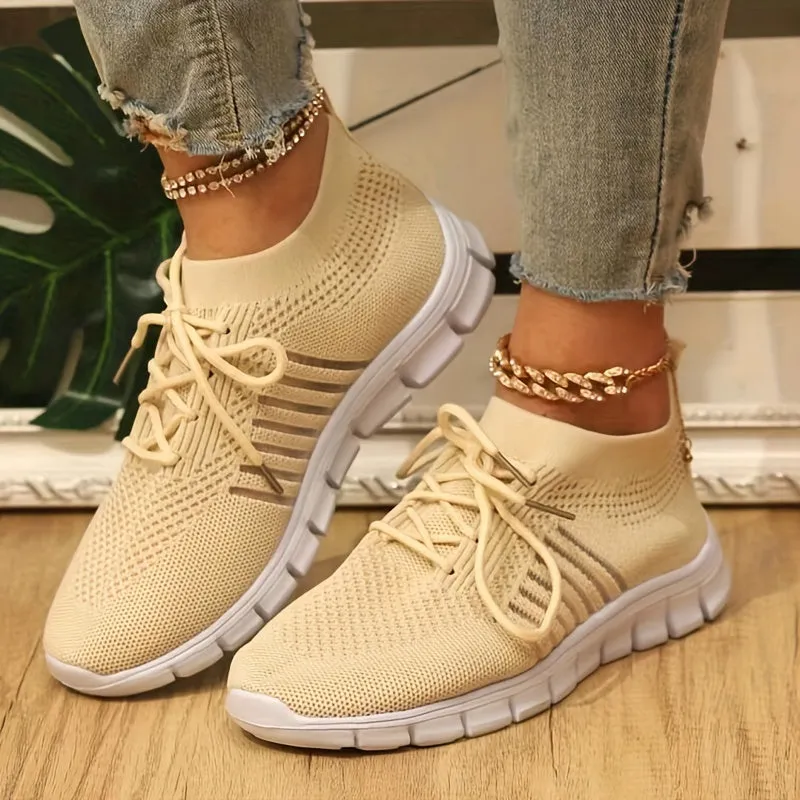 Runs Casual Shoes Women's Plain toe Low Top Lightweight Sneakers Shoes